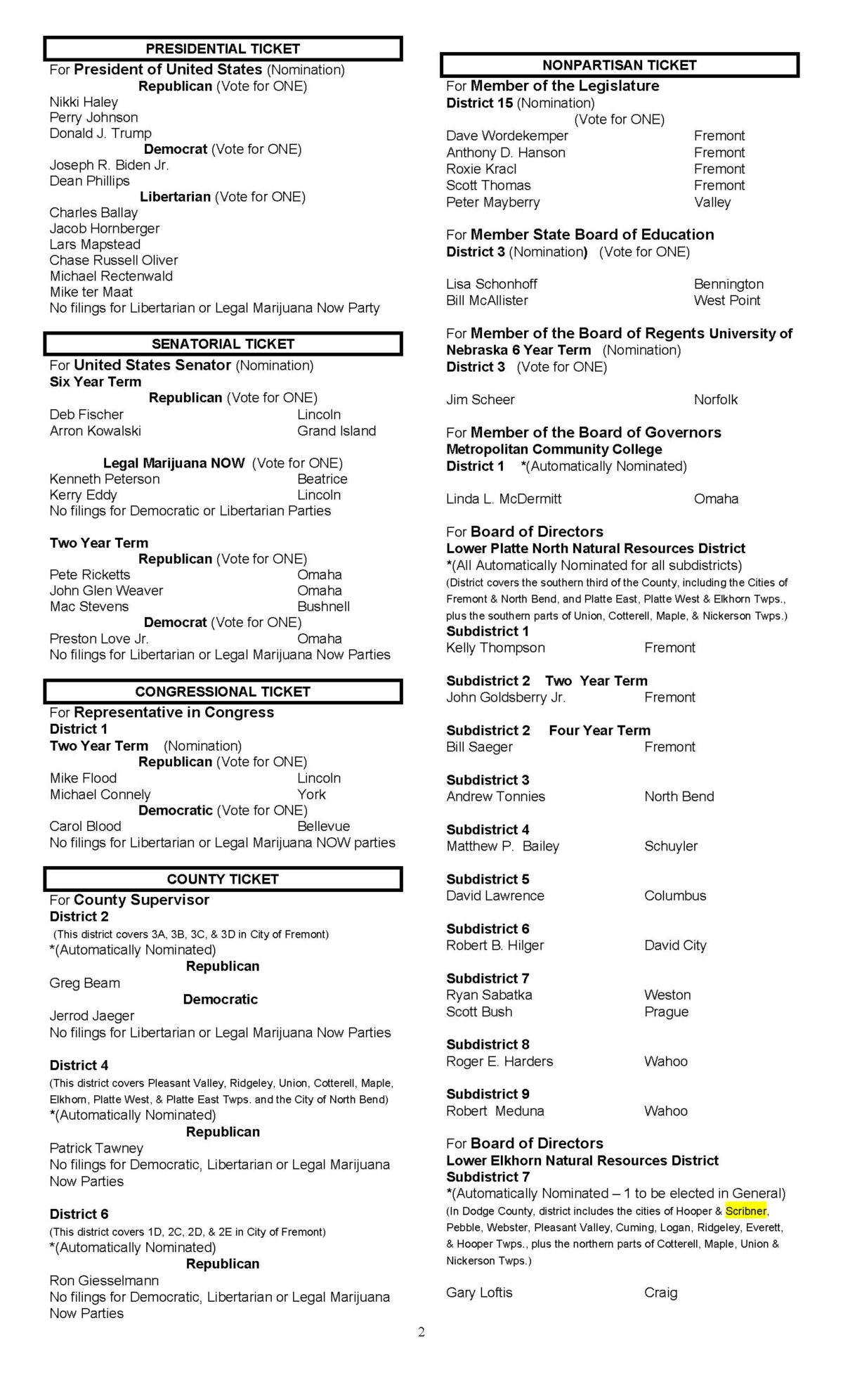 2024NOTICE2_Page_2 City of Scribner, Nebraska Dodge County